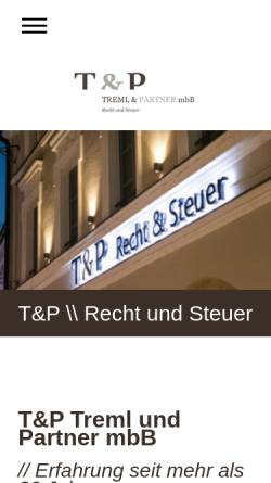 Vorschau der mobilen Webseite www.tp-partner.com, Treml Pohl Berzl Eberl
