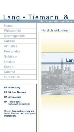 Vorschau der mobilen Webseite rechtsanwaelte-lang.de, Lang, Tiemann & Koll,