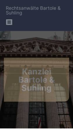 Vorschau der mobilen Webseite www.bartole-suhling.de, Bartole & Suhling