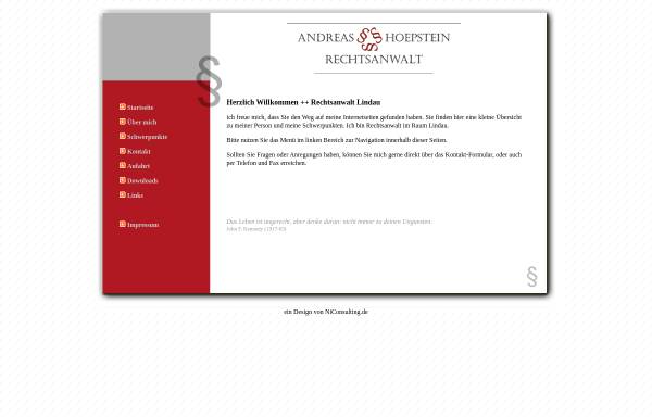 Vorschau von www.anwalt-lindau.de, Hoepstein Andreas