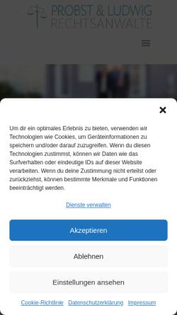 Vorschau der mobilen Webseite www.rae-dillingen-probst-ludwig.de, Probst & Ludwig