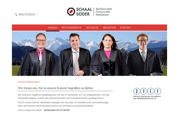 Vorschau von www.kanzlei-schaal-soeder.de, Schaal, Söder und Kollegen Rechtsanwälte