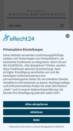 Vorschau der mobilen Webseite wollnitza-bartmann.de, Wollnitza & Bartmann