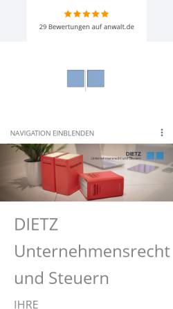Vorschau der mobilen Webseite www.radietz.de, Dietz Michael