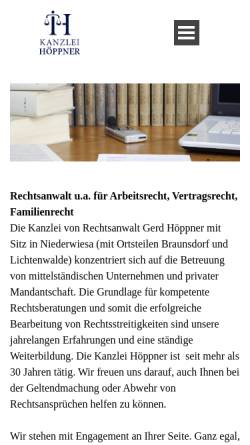 Vorschau der mobilen Webseite www.rahoeppner.de, Höppner und Kollegen