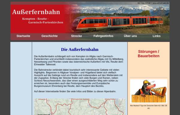 Vorschau von www.erlebnisbahn.at, Außerfernbahn
