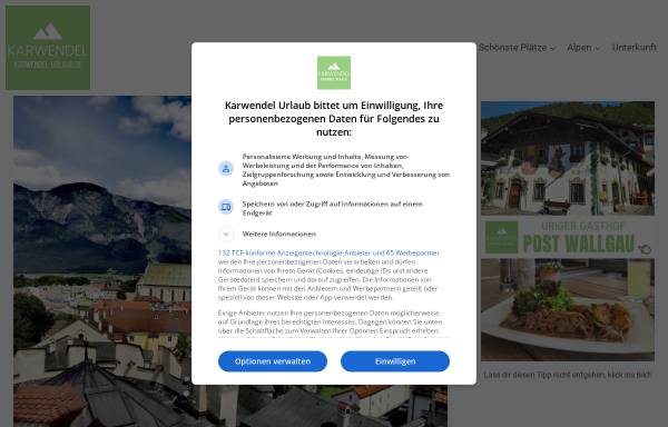 Vorschau von www.karwendel-urlaub.de, Urlaub im Karwendel