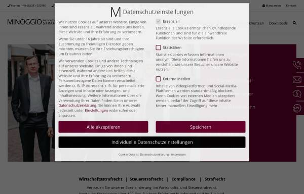 Vorschau von www.minoggio.de, Minoggio Rechtsanwälte und Strafverteidiger
