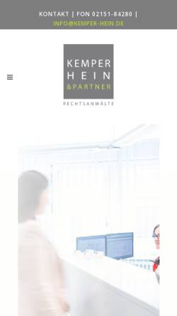 Vorschau der mobilen Webseite kemper-hein.de, Kemper, Hein & Partner