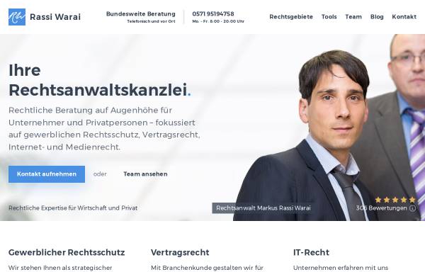 Vorschau von rechtsanwaltskanzlei-warai.de, Rechtsanwaltskanzlei & Gütestelle Rassi Warai