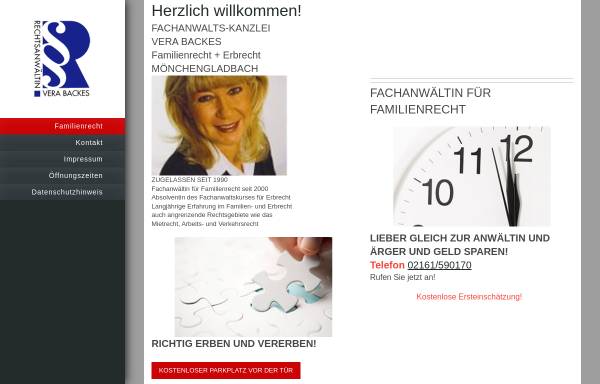 Vorschau von www.vera-backes.de, Backes, Vera; Rechtsanwältin