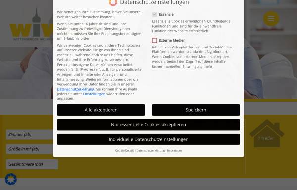 Vorschau von www.wiwog.de, Wittenberger Wohnungsbaugesellschaft mbH