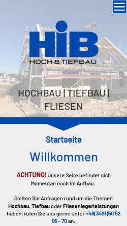 Vorschau der mobilen Webseite www.derhausbauer.com, Haus und Industrieservice GmbH