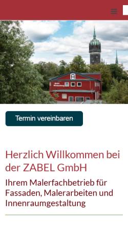 Vorschau der mobilen Webseite www.zabel-haus.de, Zabel-Massiv-Haus GmbH