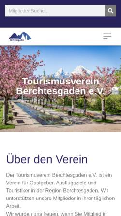 Vorschau der mobilen Webseite www.tourismus-berchtesgaden.de, Kur- und Verkehrsverein Berchtesgaden
