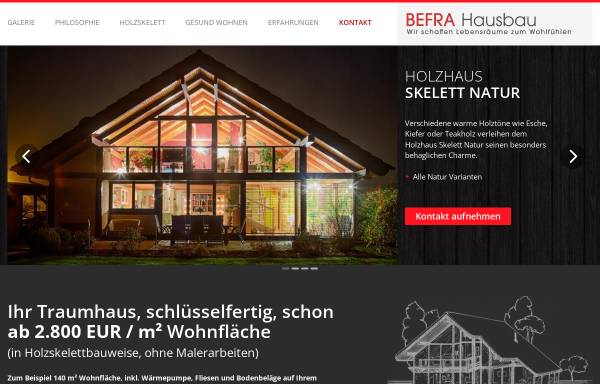 Vorschau von www.holzhaus-befra.de, BEFRA Hausbau GbR