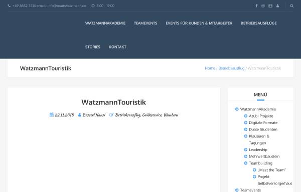 Vorschau von www.watzmanntouristik.de, Watzmanntouristik