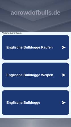 Vorschau der mobilen Webseite www.acrowdofbulls.de, A Crowd Of Bulls