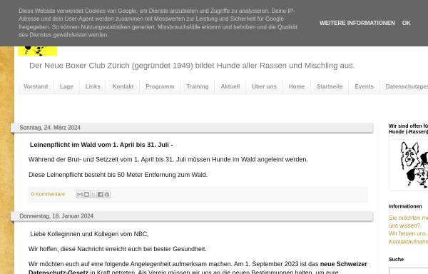 Vorschau von neuerboxerclubzuerich.blogspot.com, Neuer Boxer-Club Zürich