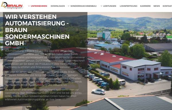 Vorschau von www.braun-sondermaschinen.de, BRAUN Sondermaschinen GmbH
