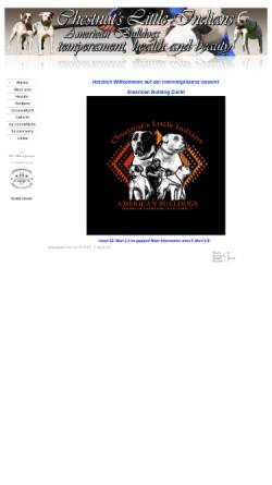 Vorschau der mobilen Webseite www.chestnutsbulldog.de, Chestnut's Little Indians