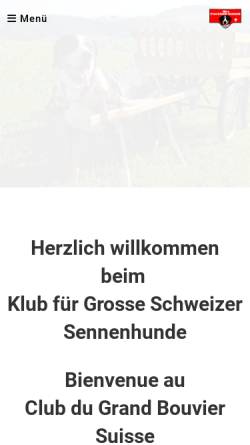 Vorschau der mobilen Webseite gssh.ch, Klub für Grosse Schweizer Sennenhunde