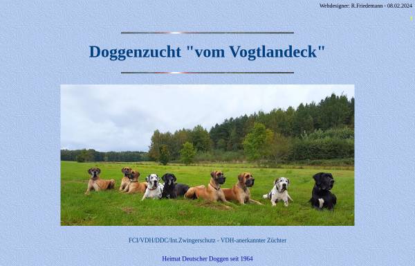 Vorschau von www.deutsche-doggen-vogtlandeck.de, Vom Vogtlandeck