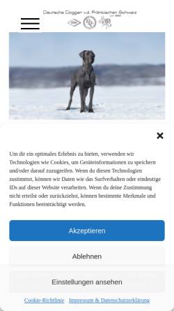Vorschau der mobilen Webseite www.doggenfan.de, Von der Fränkischen Schweiz