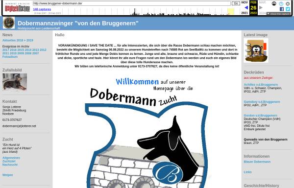 Vorschau von www.bruggener-dobermann.de, Dobermannzwinger von den Bruggenern