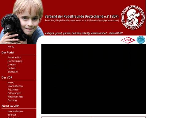 Vorschau von www.verband-der-pudelfreunde.de, Verband der Pudelfreunde Deutschland e.V.