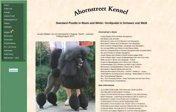 Vorschau von www.ahornstreet.de, Ahornstreet Kennel