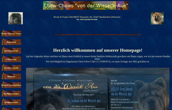 Vorschau von www.chows-von-der-wieseck-aue.de, Von der Wieseck-Aue