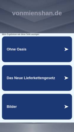 Vorschau der mobilen Webseite www.vonmienshan.de, Von Mien-Shan