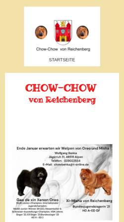 Vorschau der mobilen Webseite www.chow-chow-von-reichenberg.de, Von Reichenberg