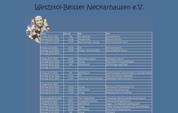 Vorschau von www.wetzstoi-beisser.de, Homepage der Wetzstoi-Beisser Neckarhausen e.V.