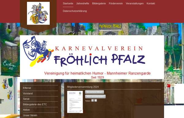 Vorschau von www.froehlich-pfalz.de, Karnevalgesellschaft Fröhlich Pfalz e.V.