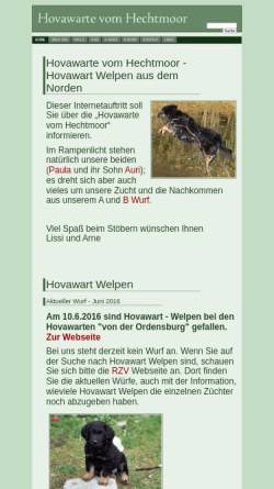 Vorschau der mobilen Webseite www.hovawarte-vom-hechtmoor.de, Vom Hechtmoor