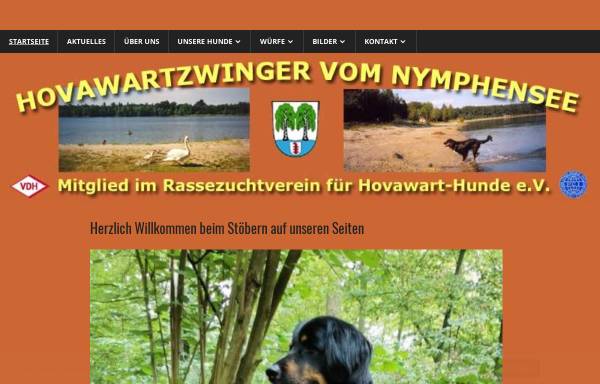 Vorschau von www.hovawart-nymphensee.de, Vom Nymphensee