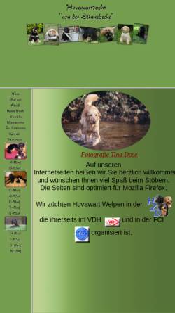 Vorschau der mobilen Webseite www.hovawart-von-der-duennebecke.de, Von der Dünnebecke