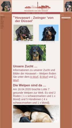 Vorschau der mobilen Webseite www.hovawarte-von-der-duessel.de, Von der Düssel