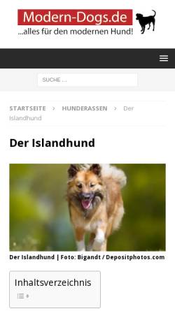 Vorschau der mobilen Webseite www.islandhundevomlechfeld.de, Vom Lechfeld