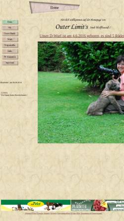 Vorschau der mobilen Webseite www.irischer-wolfshund.de, Outer Limit's