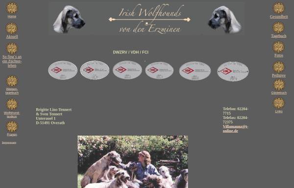 Vorschau von www.irische-wolfshunde.de, Von den Erzminen
