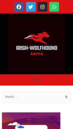 Vorschau der mobilen Webseite www.irish-wolfhound-koppa.com, Von Koppa's Hof