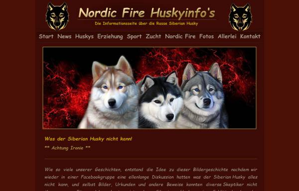 Vorschau von www.huskyzucht.info, Black Dream Wolves