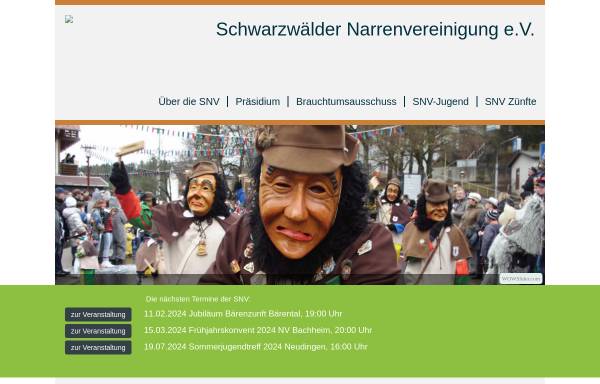 Vorschau von www.schwarzwaelder-narrenvereinigung.de, Schwarzwälder Narrenvereinigung e.V.
