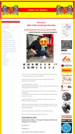 Vorschau der mobilen Webseite www.leonberger-hundezucht.de, Vom Roten Schopf