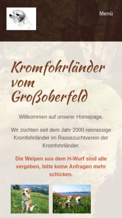 Vorschau der mobilen Webseite www.kromfohrlaender-web.de, Vom Großoberfeld