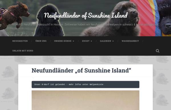 Vorschau von www.sunshine-island.de, Of Sunshine Island