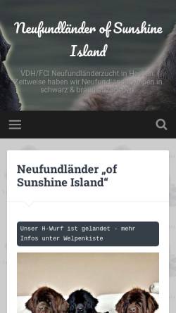 Vorschau der mobilen Webseite www.sunshine-island.de, Of Sunshine Island
